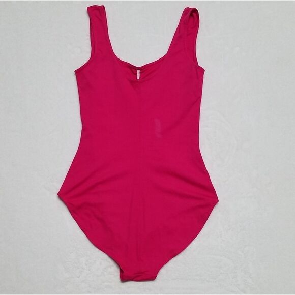 VINTAGE Fizzical Pink Full Coverage Bodysuit Med - Picture 12 of 16